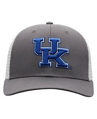 Top of the World Men's Gray/White Kentucky Wildcats Victory Baseline Trucker Adjustable Hat