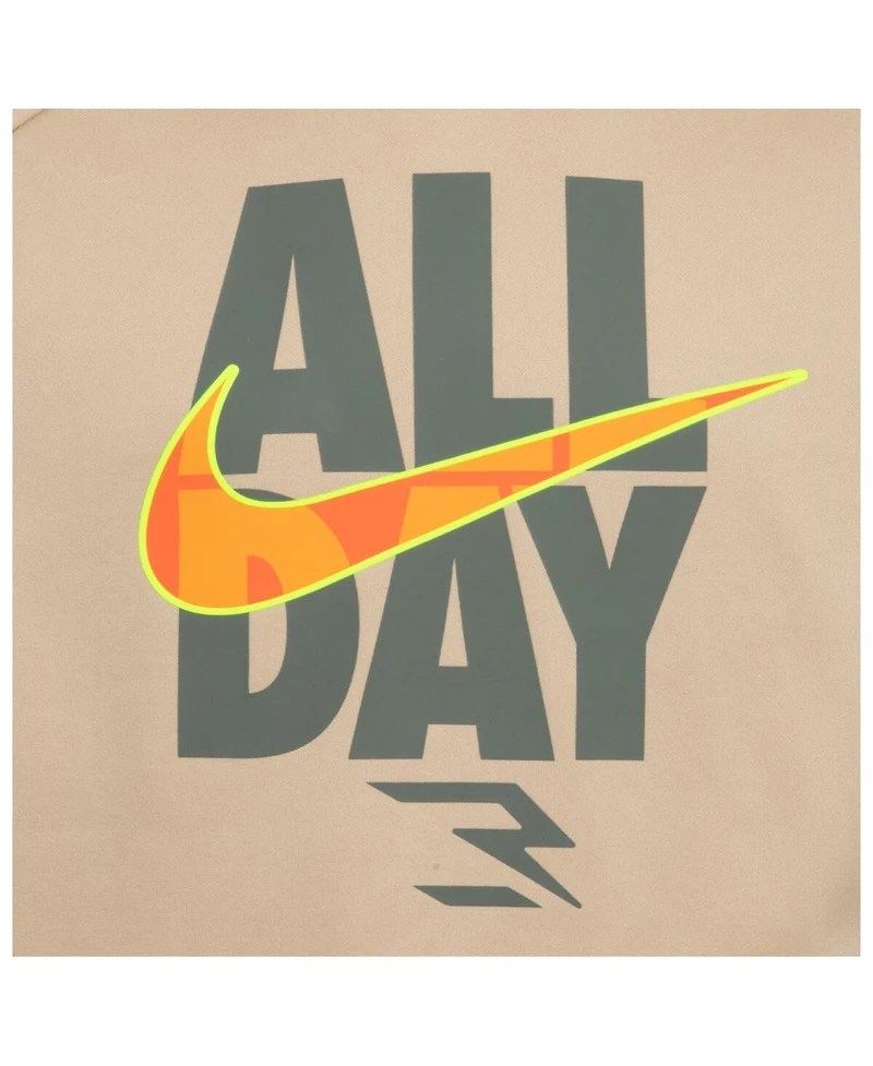 Nike Big Boys and Girls 3BRAND by Russell Wilson Tan All-Day Performance Pullover Hoodie