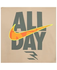 Nike Big Boys and Girls 3BRAND by Russell Wilson Tan All-Day Performance Pullover Hoodie