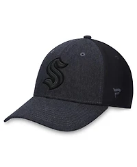 Fanatics Men's Black Seattle Kraken Tonal Flex Hat