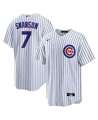 Nike Men's Dansby Swanson White Chicago Cubs Replica Player Jersey