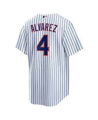 Nike Men's Francisco Alvarez White New York Mets Replica Player Jersey