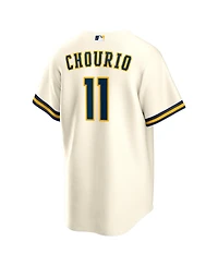 Nike Men's Jackson Chourio Cream Milwaukee Brewers Home Replica Jersey
