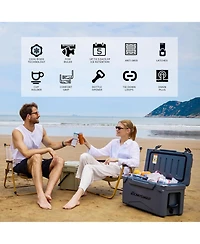 EchoSmile 30 Quart Rotomolded Cooler, Built to Stand up to The Rigors of The Journey