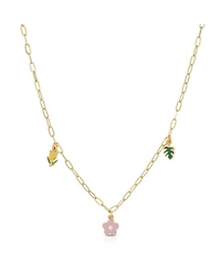 Lucky Feather Enamel Treasure Necklace