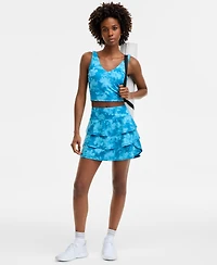 Id Ideology Women's Abstract Print Studio V-Neck Cropped Tank Top, Exclusively at Macy's
