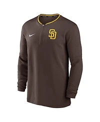 Nike Men's Brown San Diego Padres Authentic Collection Performance Half-Zip Top