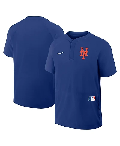 Nike Men's Royal New York Mets Authentic Collection Raglan Short Sleeve Windshirt