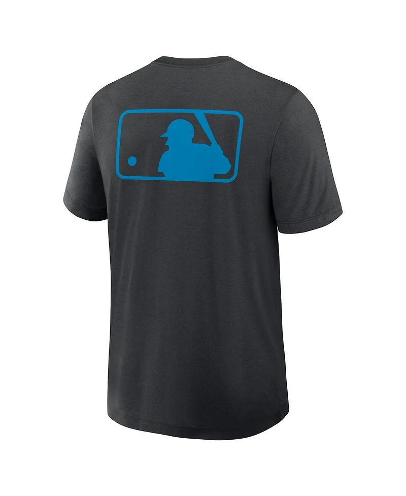 Nike Men's Black Miami Marlins Authentic Collection Early Work Tri-Blend Performance T-Shirt