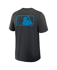 Nike Men's Black Miami Marlins Authentic Collection Early Work Tri-Blend Performance T-Shirt