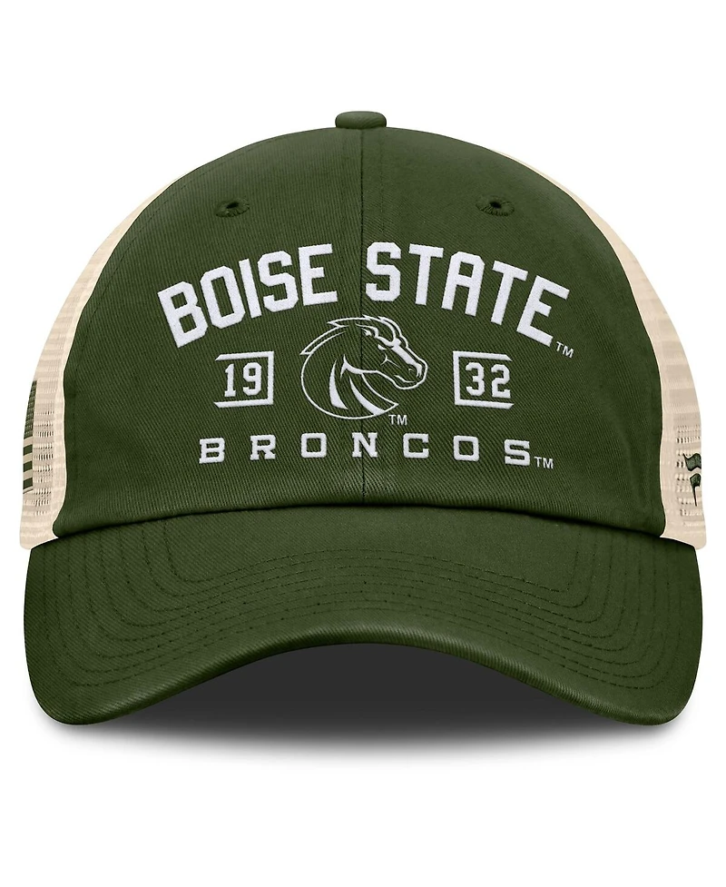 Fanatics Men's Olive Boise State Broncos Oht Military Appreciation Frontier Trucker Adjustable Hat
