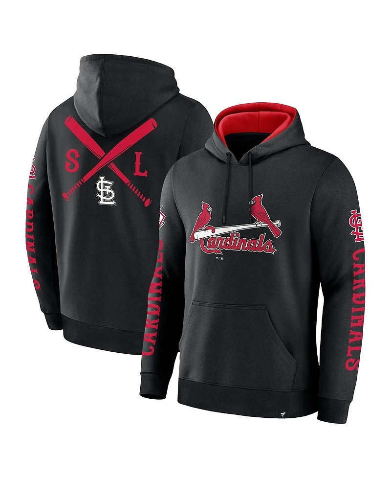 Fanatics Men's Black St. Louis Cardinals Big City Legacy Fleece Pullover Hoodie