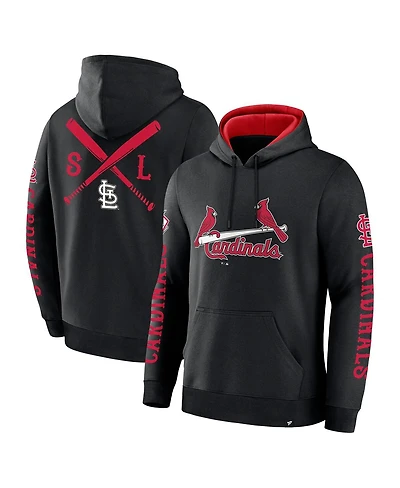 Fanatics Men's Black St. Louis Cardinals Big City Legacy Fleece Pullover Hoodie