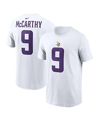 Nike Men's J.j. McCarthy White Minnesota Vikings Player Name Number T-Shirt