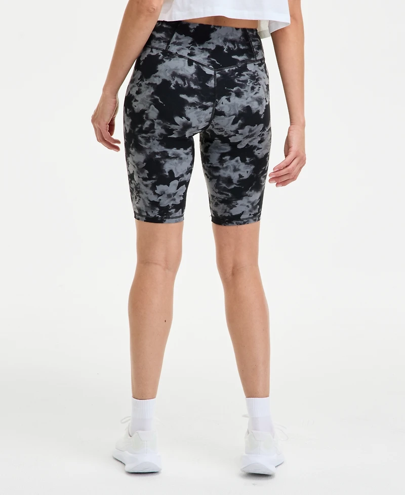 Id Ideology Women's Abstract-Print Studio Bike Shorts, Exclusively at Macy's