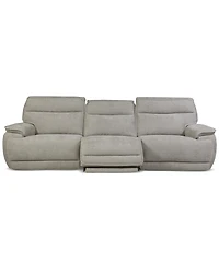Ozryn -Pc. Fabric Sofa with Power Motion Chairs