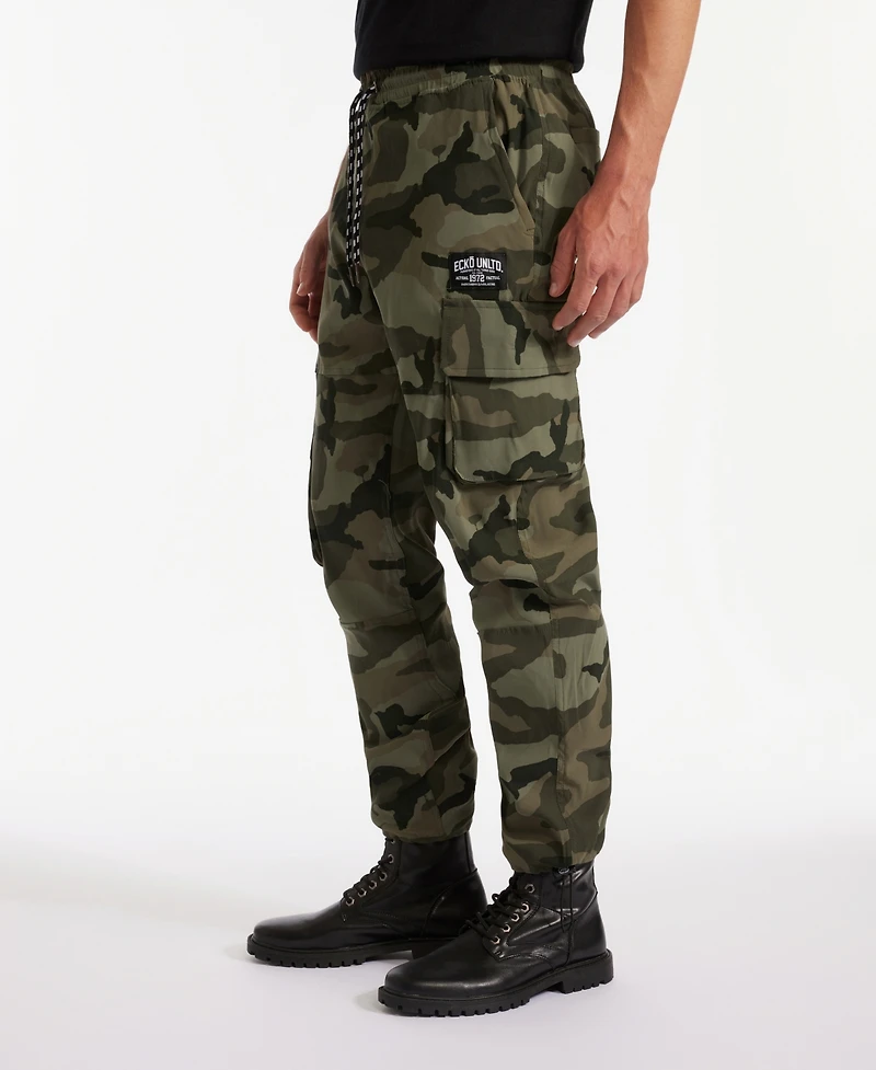 Ecko Unltd Men's Toggle Pouch Cargo Jogger Pants