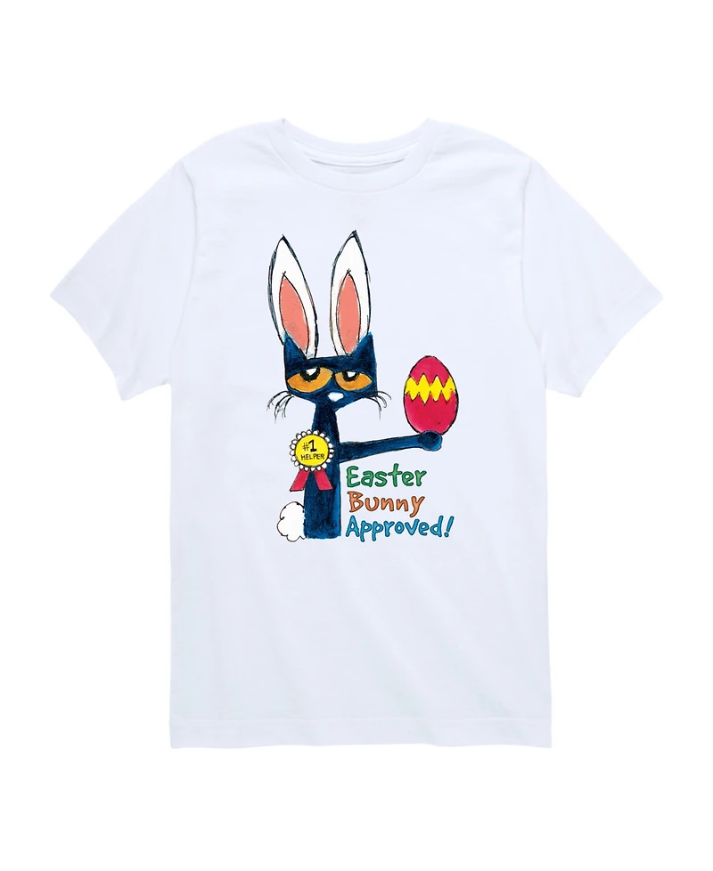 Pete The Cat Toddler and Big Boys Easter Bunny Approved Graphic T-Shirt