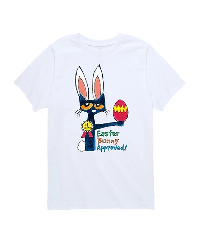 Pete The Cat Toddler and Big Boys Easter Bunny Approved Graphic T-Shirt