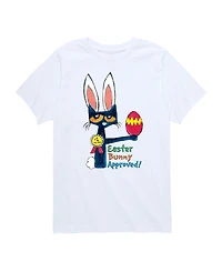 Pete The Cat Toddler and Big Boys Easter Bunny Approved Graphic T-Shirt