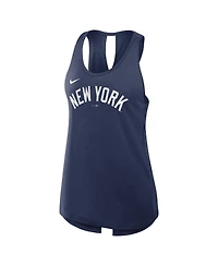 Nike Women's Navy New York Yankees Crisscross Performance Tank Top
