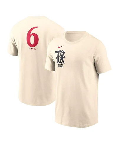 Nike Men's Josh Jung Natural Texas Rangers 2025 City Connect Fuse Name Number T-Shirt