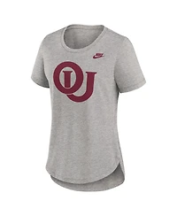 Nike Women's Heather Gray Oklahoma Sooners Legacy Tri-Blend T-Shirt