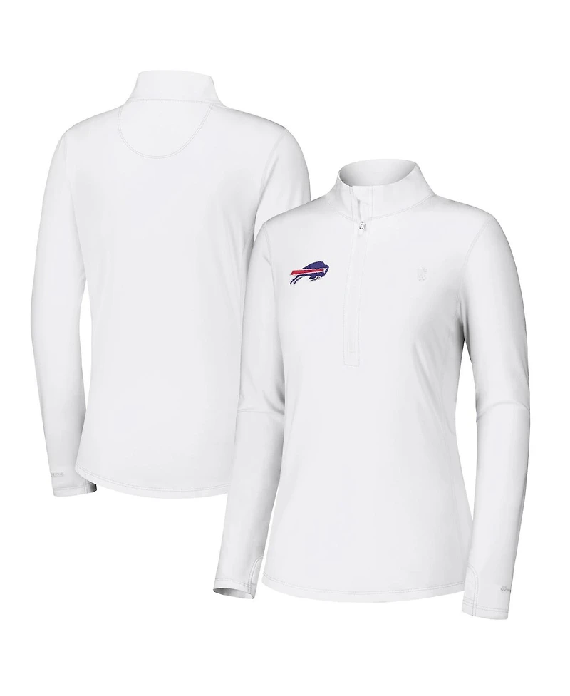 Tommy Bahama Women's White Buffalo Bills Sport Playa Vista Quarter-Zip Jacket