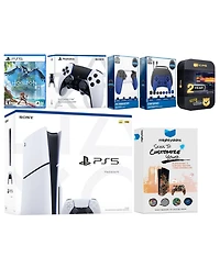 Sony Playstation 5 Slim Disc with Horizon Forbidden West, Extra Edge Controller, Gamer Kit, Trigger Kit and MightySkins Decal Voucher + 2 Year Cps Ext