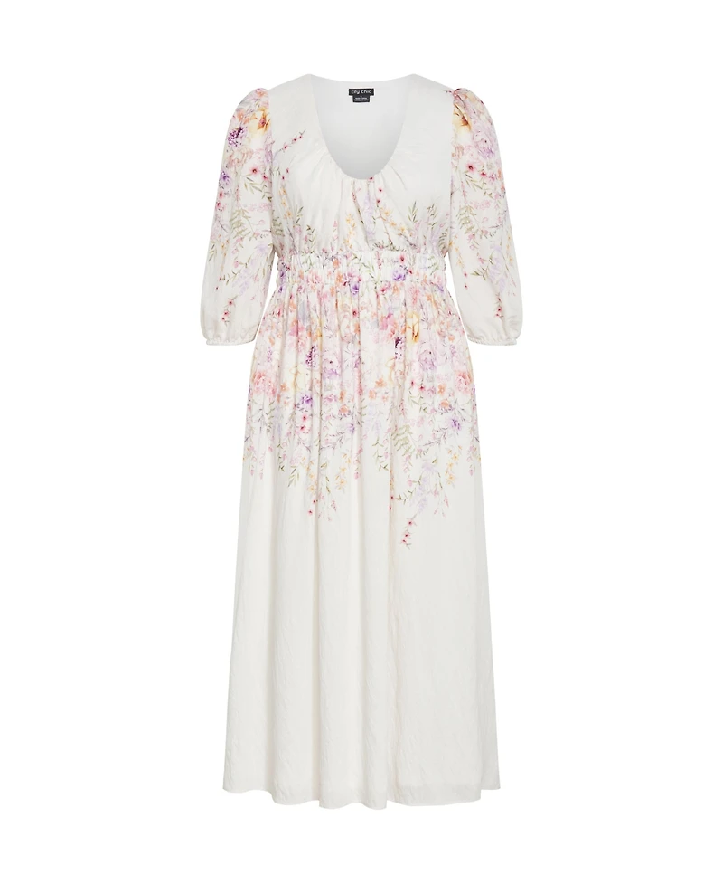 City Chic Plus Keyla Print Maxi Dress