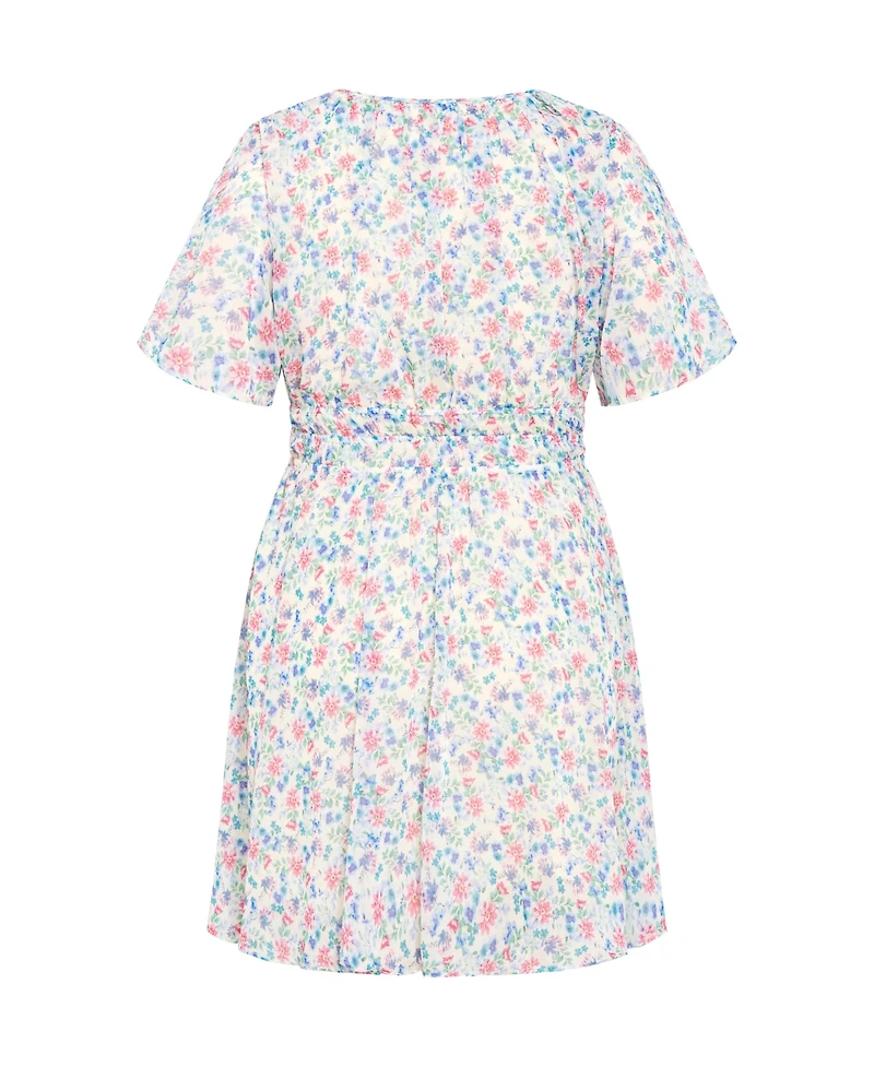 City Chic Plus Cara Print Dress