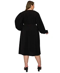 L I V D Plus Audrey Ruched Midi Dress