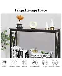 2-Tier Console X-Design Sofa Side Accent Table