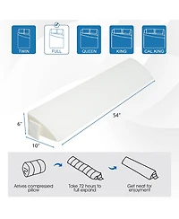 Full Size Bed Wedge Pillow Gap Filler with Side Pocket Bed-Full Size