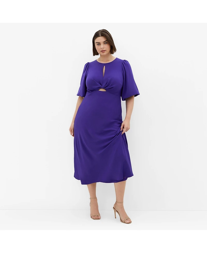 City Chic Plus Size Ines Puff Dress