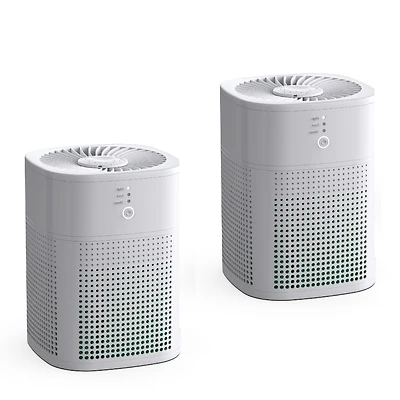 Chivalz Hepa Air Purifier with Essential Oil Diffuser for Home Bedroom, Up to 108 Sqft 2 Pack