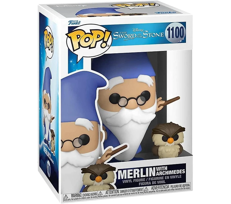 Disney The Sword in the Stone Funko Pop Vinyl Figure | Merlin w/ Archimedes
