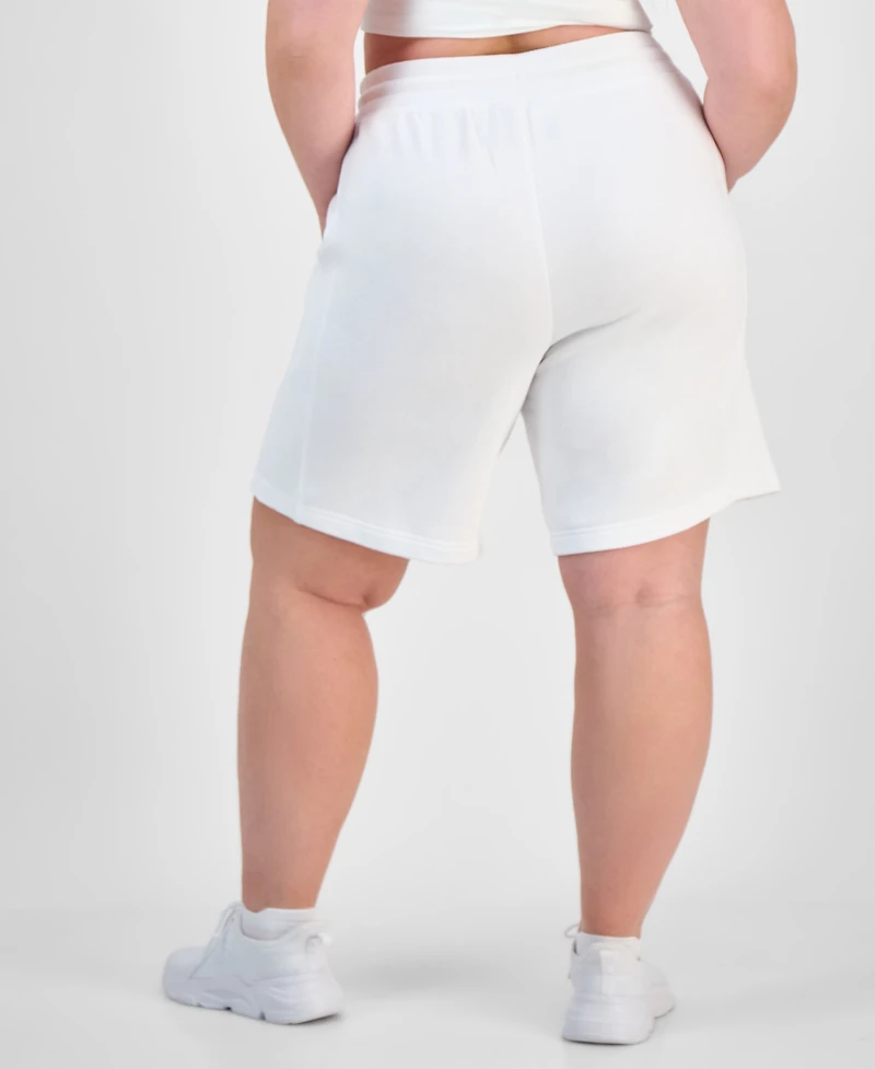 Id Ideology Plus Cotton-Blend Pull-On Bermuda Shorts, Exclusively at Macy's