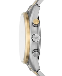 Emporio Armani Men's Chronograph Two-Tone Stainless Steel Bracelet Watch 42mm