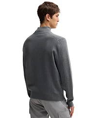 Boss by Hugo Men's Knit Pinstripe Zip-Up Cardigan