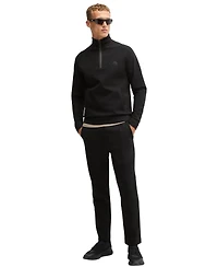 Boss by Hugo Men's Double B Monogram Zip-Neck Sweatshirt