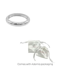 Adornia Silver Texturized Bangle