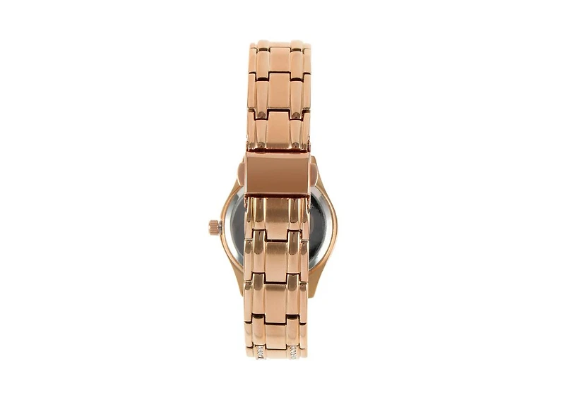 Peugeot Womens Round Rose-Gold Luxury Status Swarovski Crystal Bracelet Watch