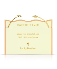 Lucky Feather Connection Cuff - Bee and Flower