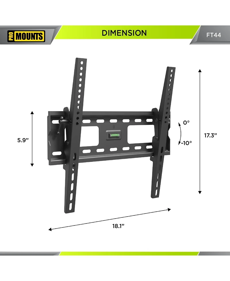 ProMounts Tilt Tv Wall Mount for TVs 32"