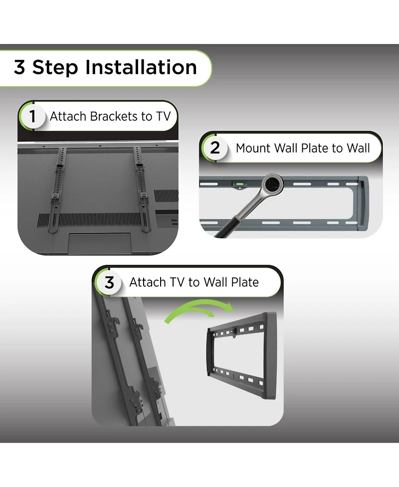 ProMounts Premium Tilting Tv Wall Mount for 37" to 110" TVs Up to 143lbs