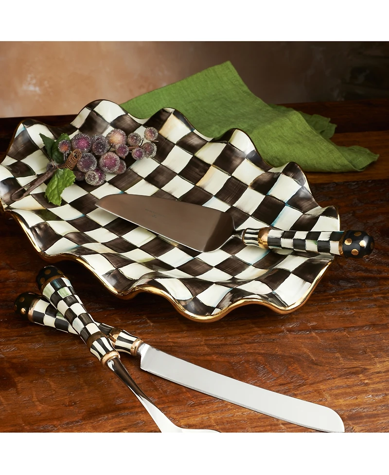 Mackenzie-Childs Courtly Check Ceramic Serving Platter