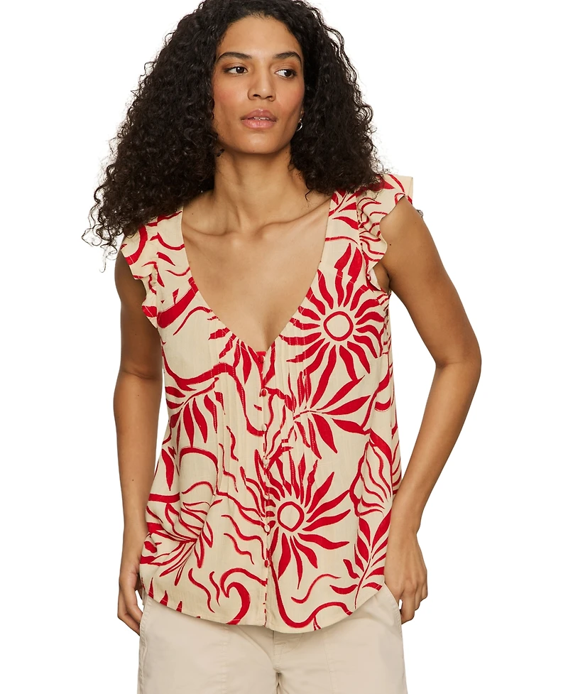 Sanctuary Women's The Time Off Printed Sleeveless Top