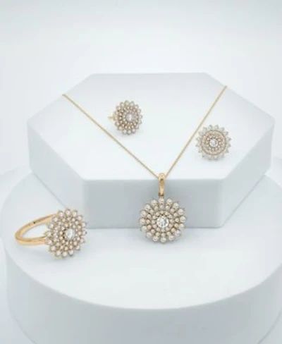 Wrapped In Love Diamond Flower Cluster Ring Pendant Necklace Earrings Collection In 14k Gold Exclusively At Macys