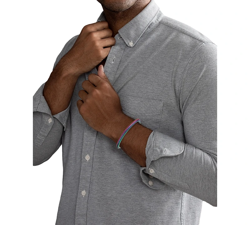 Esquire Men's Jewelry Rainbow Snake Link Chain Bracelet in Anodized Stainless Steel, Exclusively at Macy's